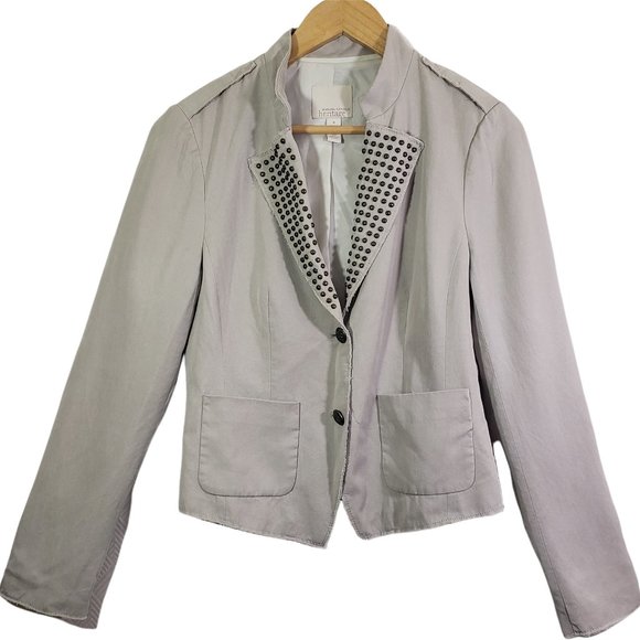 BANANA REPUBLIC Size 8 Off-White, Ivory Cream Blazer Jacket - Picture 1 of 5